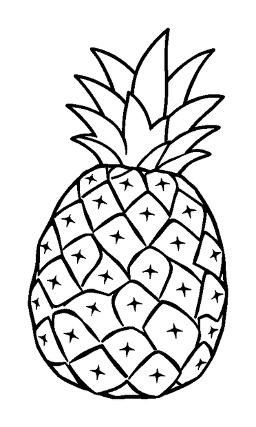 Pineapple Slice colouring page — free printable for toddlers