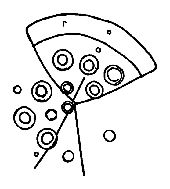 Pizza Slice Toppings colouring page — free printable for toddlers