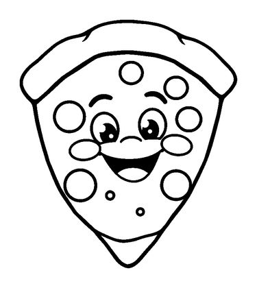Pizza Colouring Page (Kids, Bold & Easy)