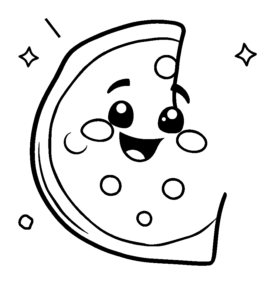 Pizza colouring page — free printable for toddlers
