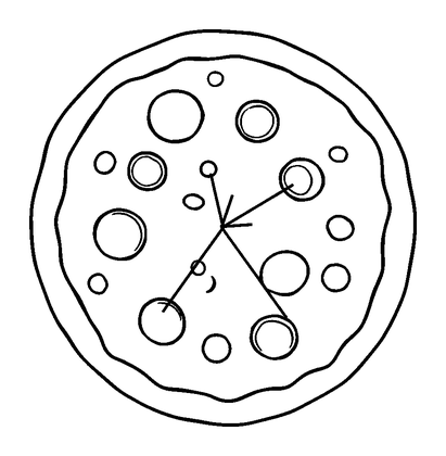 Pizza Colouring Page (Toddler, Bold & Easy)