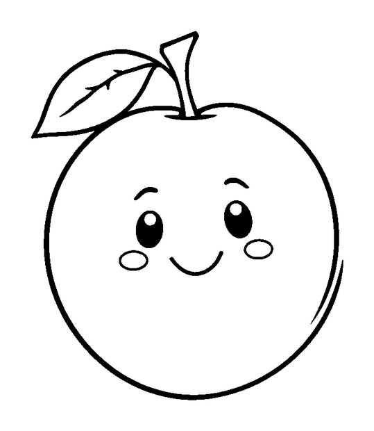Plum colouring page — free printable for toddlers