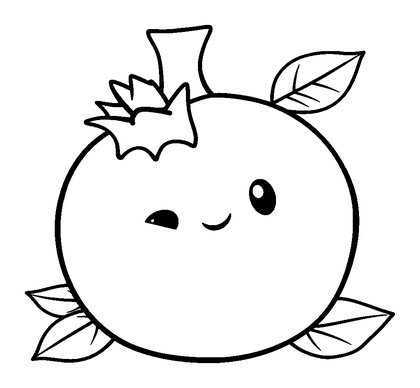 Pomegranate Colouring Page (Kids, Standard)