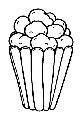 Popcorn Colouring Page (Kids, Standard)