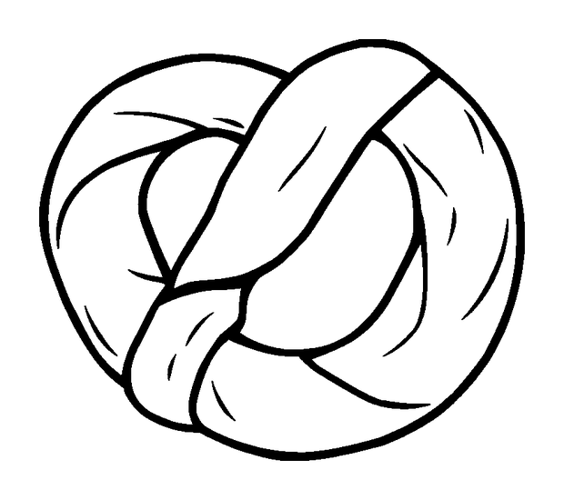 Pretzel Twist colouring page — free printable for kids