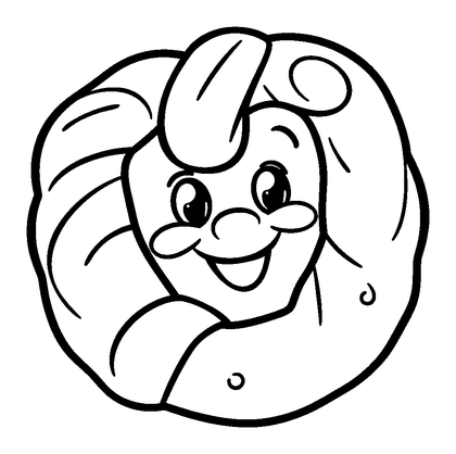 Pretzel Colouring Page (Kids, Standard)