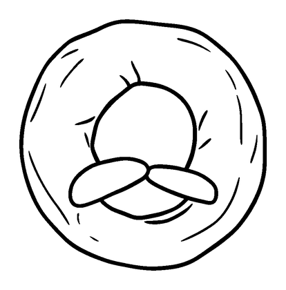 Pretzel Colouring Page (Toddler, Bold & Easy)