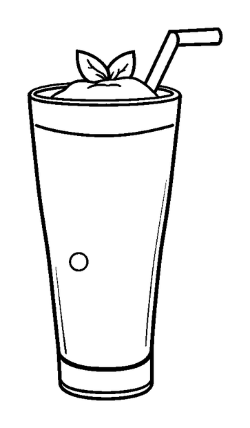 Smoothie colouring page — free printable for kids