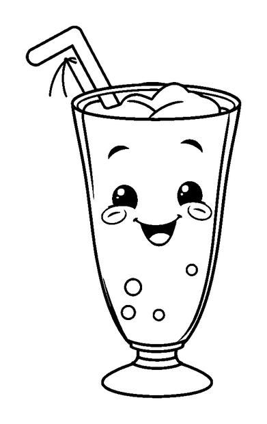 Smoothie colouring page — free printable for kids