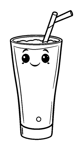 Smoothie colouring page — free printable for kids
