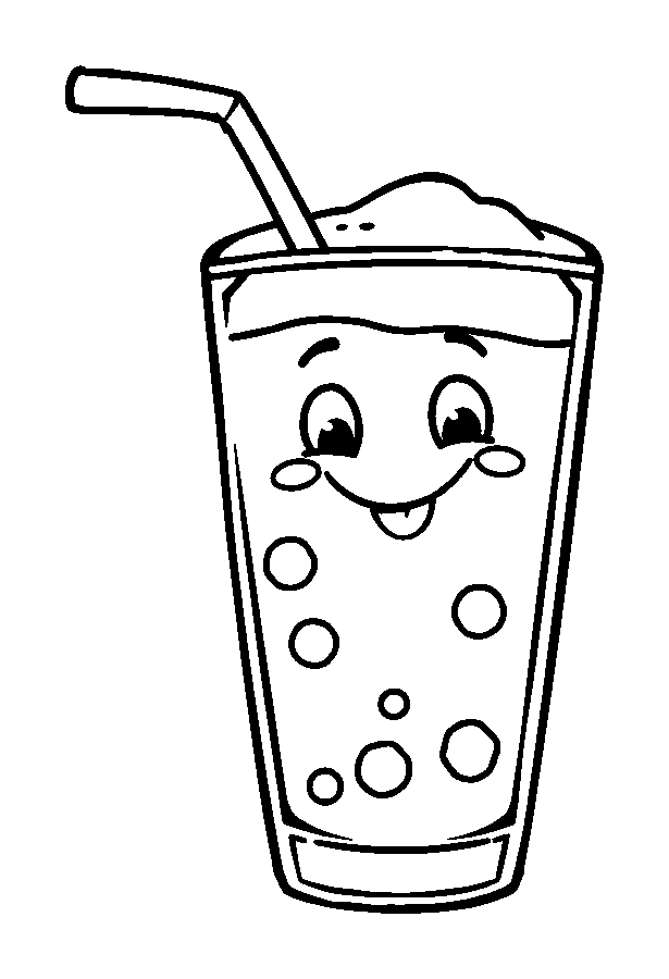 Smoothie colouring page — free printable for toddlers