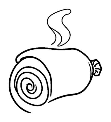 Spring Roll Colouring Page (Toddler, Bold & Easy)