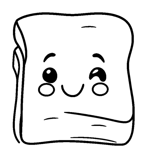 Stack Of Toast colouring page — free printable for kids