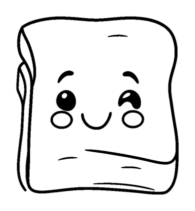Stack Of Toast Colouring Page (Kids, Standard)