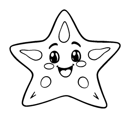 Star Fruit Colouring Page (Kids, Standard)