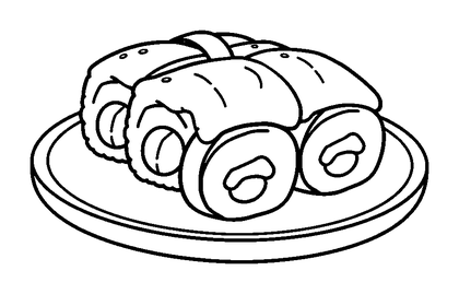 Sushi Platter Colouring Page (Kids, Standard)