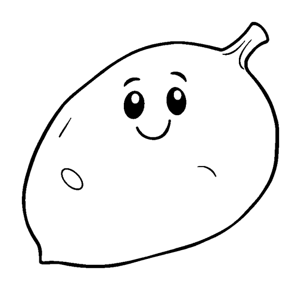Sweet Potato colouring page — free printable for kids