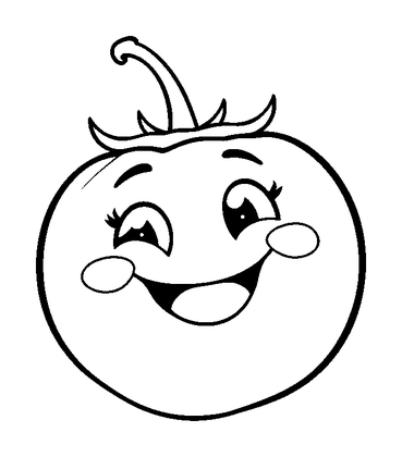 Tomato Colouring Page (Kids, Bold & Easy)