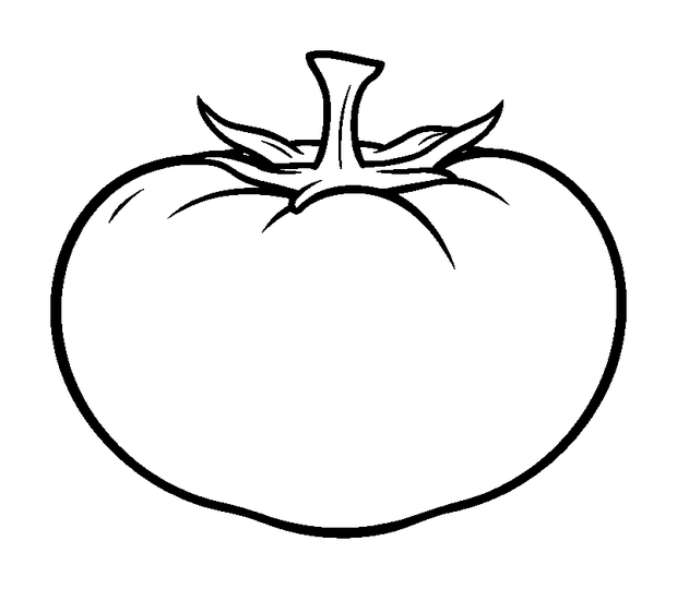 Tomato colouring page — free printable for kids