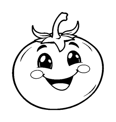 Tomato Colouring Page (Kids, Standard)