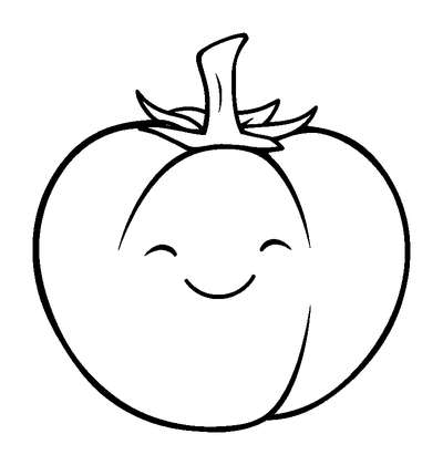 Tomato Colouring Page (Toddler, Bold & Easy)