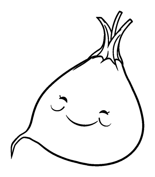 Turnip colouring page — free printable for toddlers