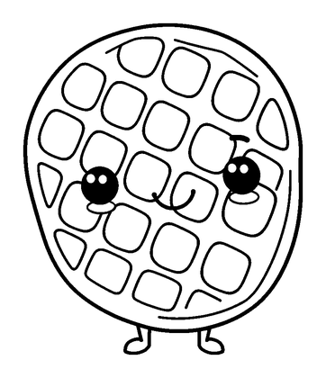 Waffle Colouring Page (Kids, Standard)