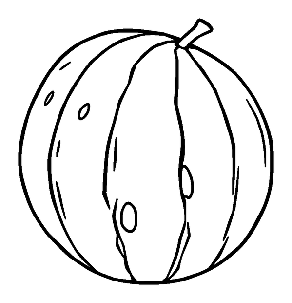 Watermelon colouring page — free printable for kids