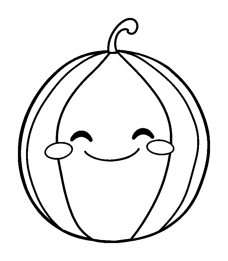 Watermelon colouring page — free printable for toddlers