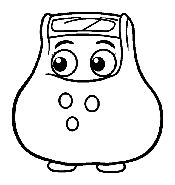 Arcade Button colouring page — free printable for toddlers