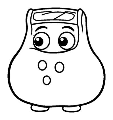 Arcade Button Colouring Page (Toddler, Bold & Easy)