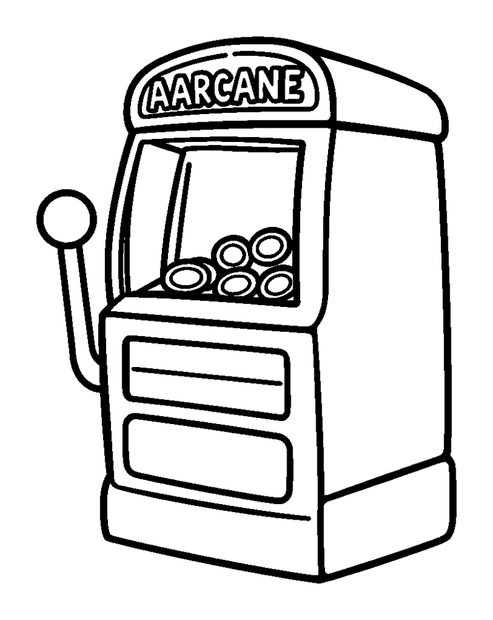 Arcade Coin Slot colouring page — free printable for kids