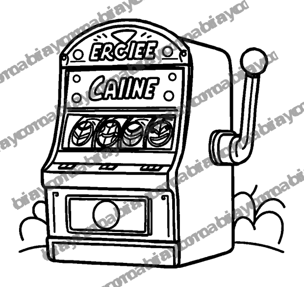 Arcade Coin Slot colouring page — free printable for teens