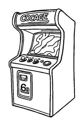 Arcade Ticket Colouring Page (Teens, Standard)