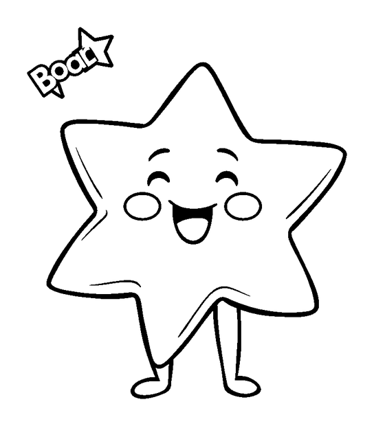 Bonus Star colouring page — free printable for toddlers