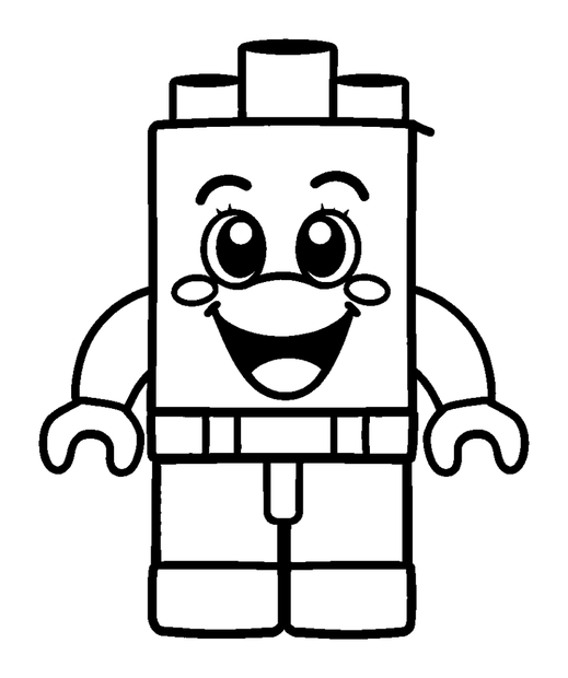 Building Block Game colouring page — free printable for kids