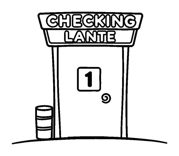 Checkpoint Banner colouring page — free printable for kids