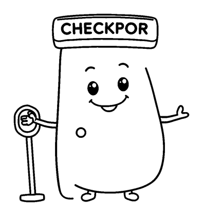 Checkpoint Banner Colouring Page (Toddler, Bold & Easy)