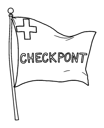 Checkpoint Flag Colouring Page (Teens, Standard)