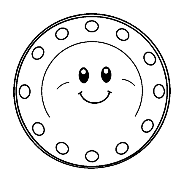Coin Collectible colouring page — free printable for toddlers