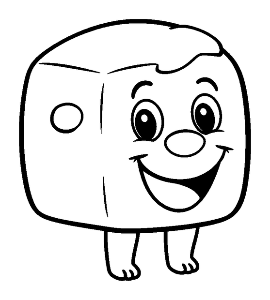 Cube Pet Creature colouring page — free printable for toddlers