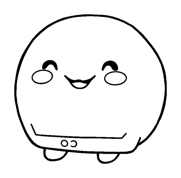 D Pad colouring page — free printable for kids
