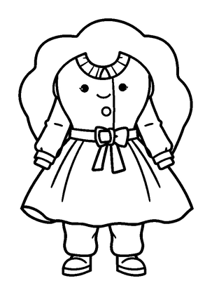 Fashion Dress Up Show Colouring Page (Toddler, Bold & Easy)