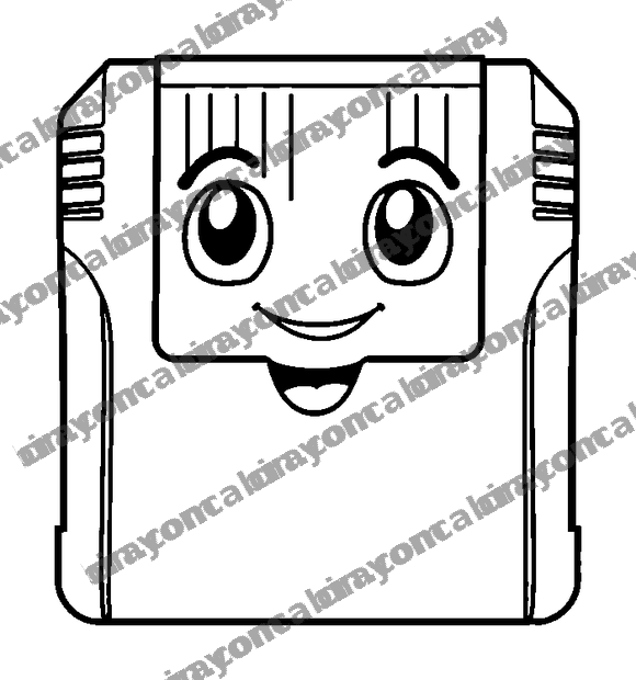 Game Cartridge colouring page — free printable for teens