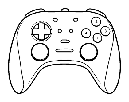 Game Controller Colouring Page (Teens, Standard)