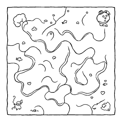 Game Map Grid Colouring Page (Kids, Standard)