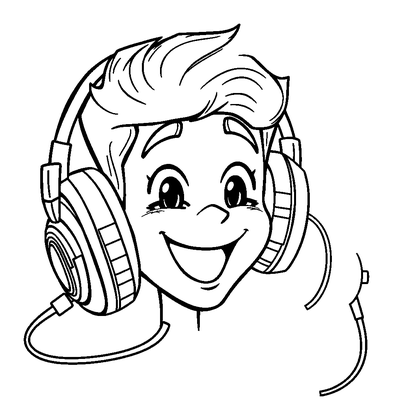 Gaming Headset Colouring Page (Teens, Standard)