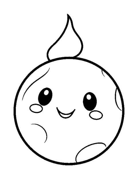 Glowing Orb colouring page — free printable for kids
