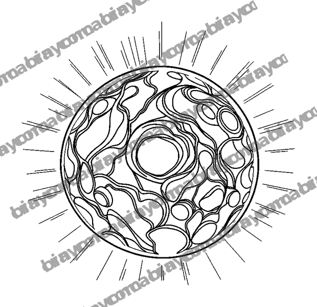 Glowing Orb colouring page — free printable for teens