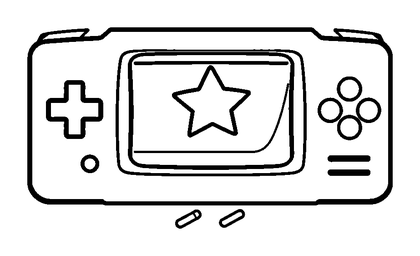 Handheld Game Console Colouring Page (Kids, Standard)